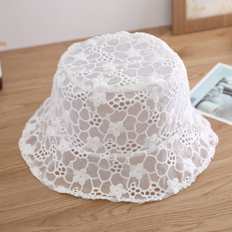 Wholesale Polyester Hollow Lace Thin Bucket Hat
